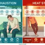 Heat exhaustion vs heat stroke
